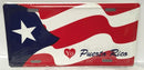 I Love Puerto Rico Flag License Plate