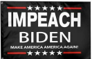 Impeach Biden Make America Great Again! Black 5'x8' Flag ROUGH TEX® 100D