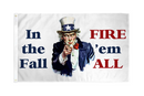 In The Fall Fire 'Em All 3'X5' Flag ROUGH TEX® 100D