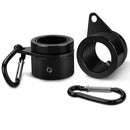 Black Flag Pole Spinning Rings Kit with Clips Pair