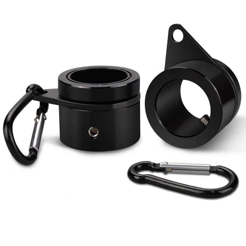 Black Flag Pole Spinning Rings Kit with Clips Pair