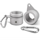 Silver Flag Pole Spinning Rings 1" Kit with Clips Pair