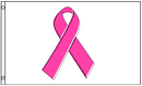 Breast Cancer Awareness Pink Ribbon White 3'X5' Flag Rough Tex® 68D Nylon