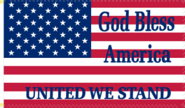3’X5’ 68D USA GOD BLESS AMERICAN FLAG