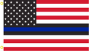 3’X5’ 68D NYLON BLUE LINE USA FLAG