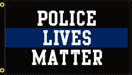 3’X5’ 68D NYLON POLICE LIVES MATTER BLUE FLAG