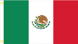 Mexico 4'x6’ Feet Flags Nylon 68D