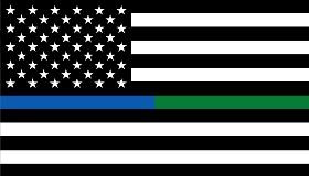 3’X5’ 68D US POLICE MILITARY MEMORIAL BLUE GREEN FLAG
