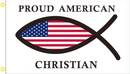 3’X5’ 68D PROUD AMERICAN CHRISTIAN FLAG