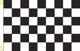 3’X5’ 68D NYLON CHECKER RACE WINNER FLAG black & white