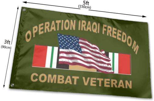 Iraqi Freedom Combat 3'X5' Flag ROUGH TEX® 100D