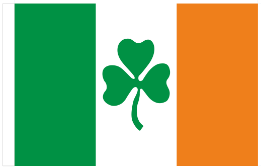 Ireland Shamrock 12"x18" Car Flag Flag ROUGH TEX® Knit Double Sided