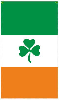 Irish Shamrock 3'X5' Banner Flag Rough Tex® 100D With Sleeve and Grommets