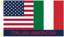 Italian American 3'X5' Flag ROUGH TEX® 100D Italy USA
