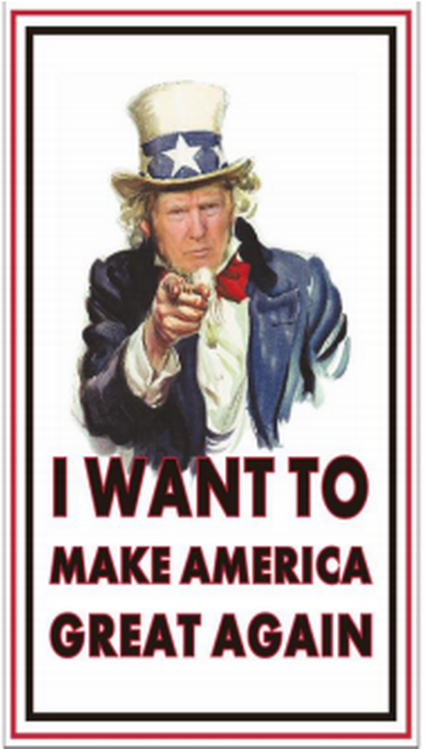 Trump I Want You M A G A Banner W/ Sleeve, Tabs & Grommets - Double Sided 3'X5' Flag Rough Tex® 100D