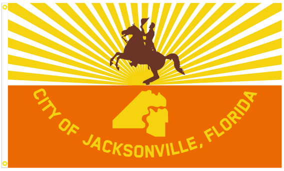 Jacksonville Florida 3'X5' Flag Rough Tex® 100D
