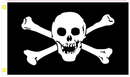 Pirate Jolly Roger Cross Bones 3'X5' Flag Rough Tex® 100D