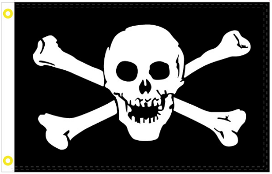 Jolly Roger Cross Bones Pirate 5'x8' Flag Rough Tex ® 100D