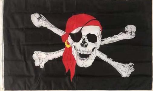 Jolly Roger Pirate 2'x3' Flag ROUGH TEX® 68D Nylon