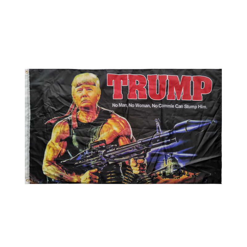 Trump Bazooka Warrior No Commie Flag 3x5 feet 68D Rough Tex ®