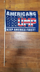 Assorted Trump Design 12''X18'' Stick Flags Starter Pack