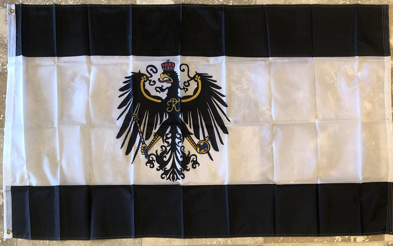 KINGDOM OF PRUSSIA 1892-1918 OFFICIAL 150D NYLON PREMIUM UV PROTECTED WATER PROOF 3'X5' FLAGS ROUGH TEX