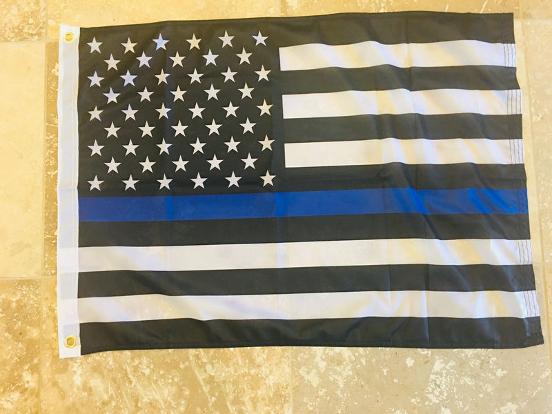 USA POLICE MEMORIAL KNIT NYLON 2X3 FEET FLAGS ROUGH TEX