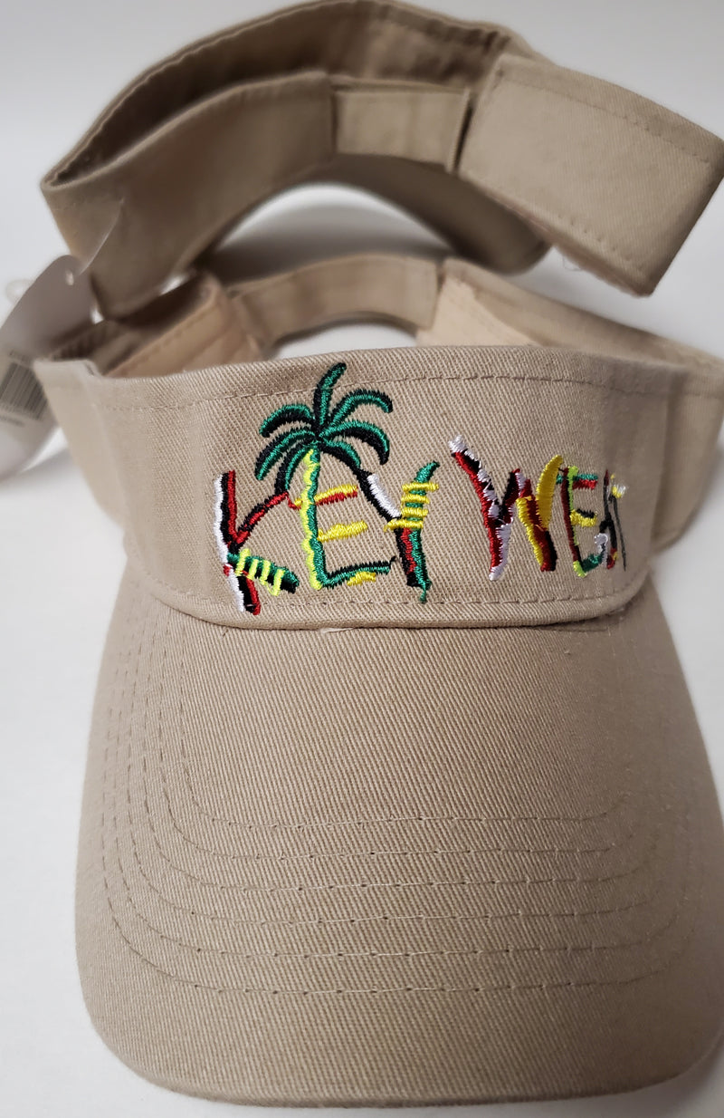 Key West Khaki Embroidered Visor