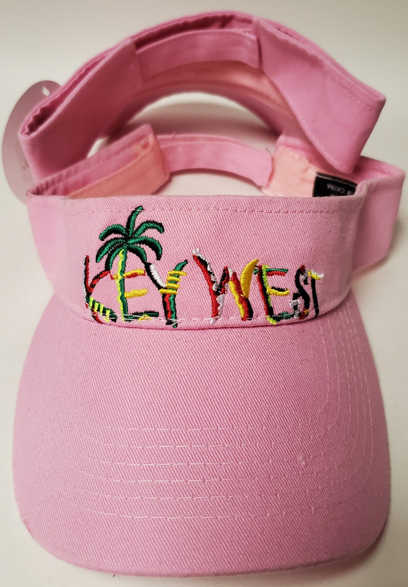 Key West Light Pink With Palm Trees- Visor