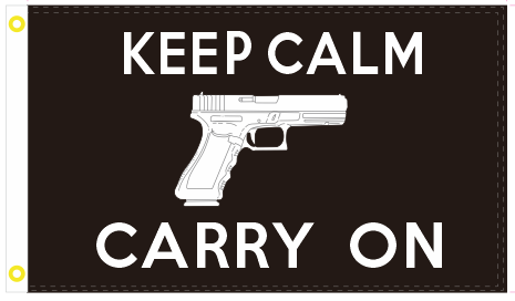 Keep Calm and Carry On Pistol Bumper Sticker