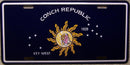 Conch Republic Dark Blue Embossed License Plate