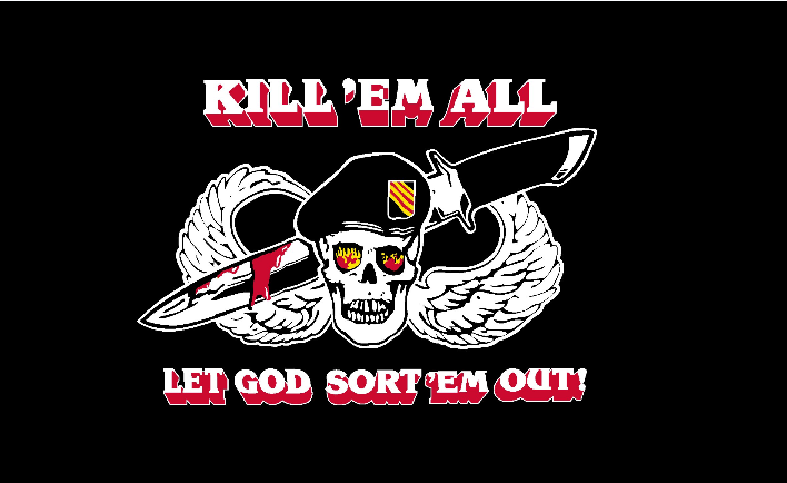 Kill 'Em All Let God Sort 'Em Out 3'x5' Flag ROUGH TEX® 68D Nylon