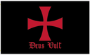 Knight Templar Deus Vult Christian 3'X5' Flag Rough Tex® 100D