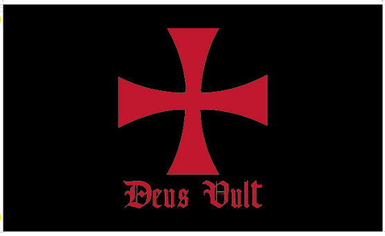 Knight Templar Deus Vult Christian 3'X5' Flag Rough Tex® 100D