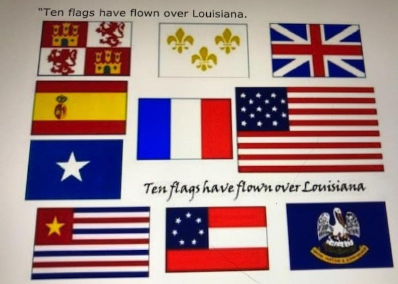 Flags Over Louisiana Ten (12 Flags American Historic) Collection