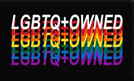 LGBTQ+ Owned 3'X5' Flag ROUGH TEX® 100D