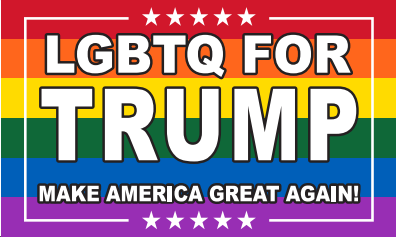 LGBTQ For Trump MAGA Rainbow 3'x5' Flag ROUGH TEX® 100D