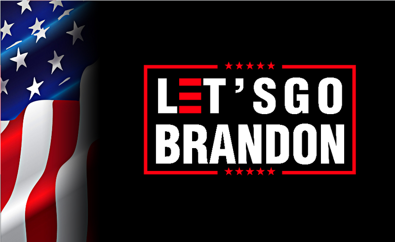 American LGB Let's Go Brandon Black Official USA Flag 12"x18" Double Sided Boat Flag (100D Rough Tex) Trump FJB