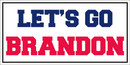 LET'S GO BRANDON Official Red White Blue Bumper Stickers Wholesale Pack of 50 (3.75"x7.5") TRUMP