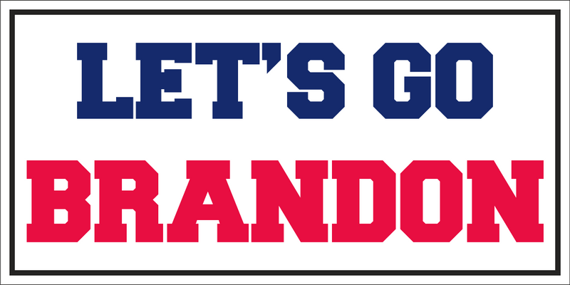 LET'S GO BRANDON Official Red White Blue Bumper Stickers Wholesale Pack of 50 (3.75"x7.5") TRUMP