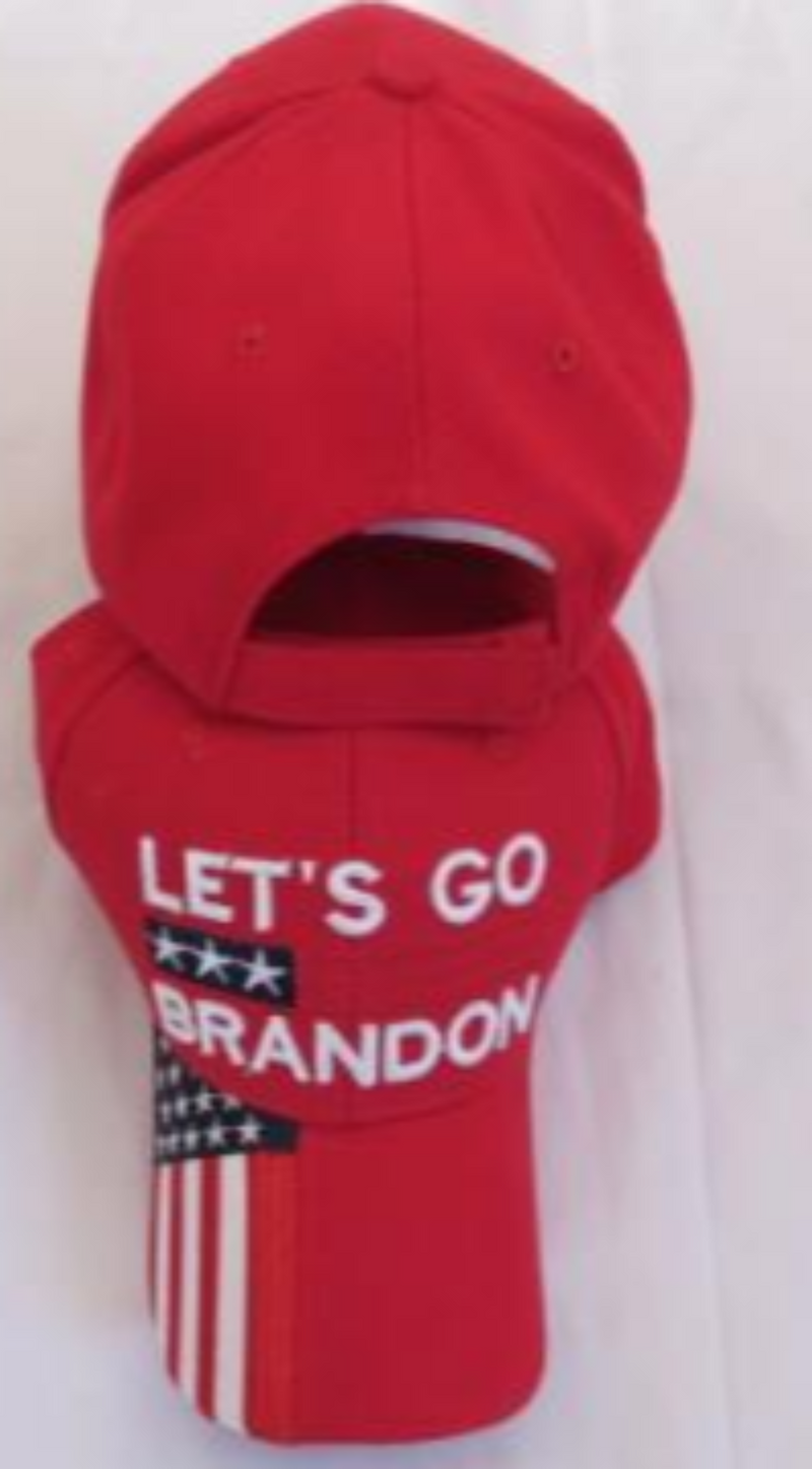 American Flag Bill Let's Go Brandon Red Official Caps Wholesale Pack of 12 Trump Hats