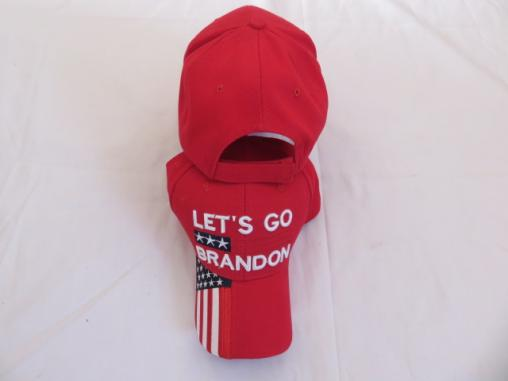 American Flag Bill Let's Go Brandon Red Official Cap Trump Hat