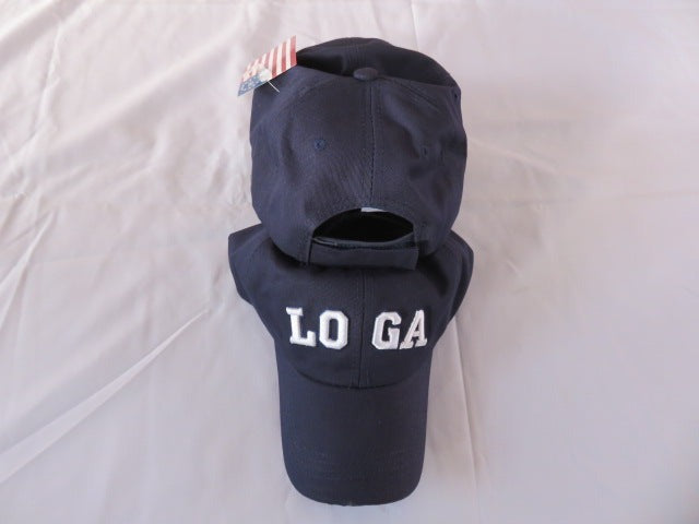 LO GA Washed Navy Blue Cap Lake Oconee Georgia Hat