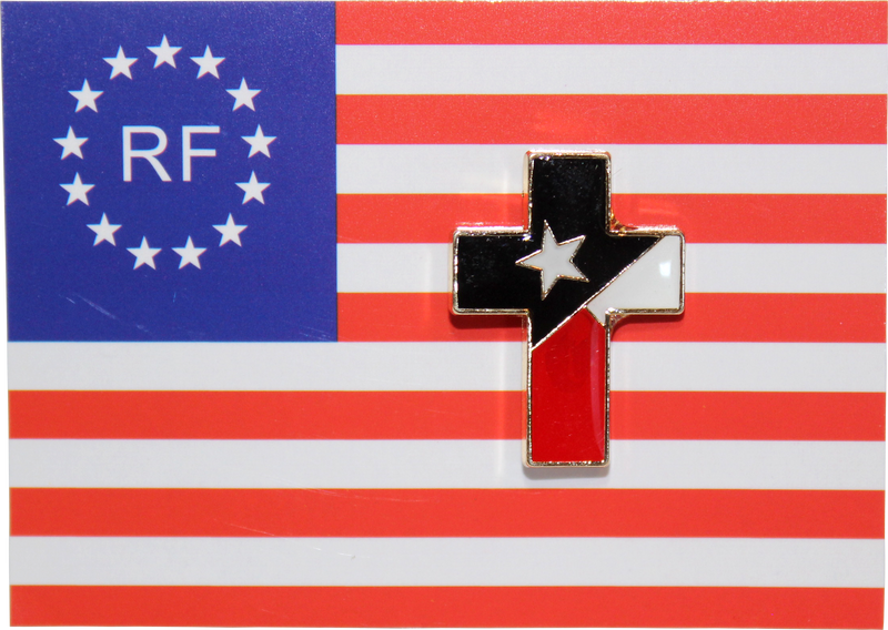 Texas Christian Cross Cloisonne Hat & Lapel Pin American Texan