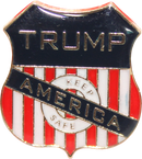 Trump America Shield Lapel Pin Keep America Safe USA
