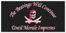 The Beatings Will Continue Until Morale Improves Jolly Roger Pirate Bumper Sticker