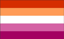 Lesbian Rainbow 2'x3' Nylon Flag ROUGH TEX® 68D