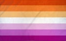 Lesbian Sunset 12''x18'' Nylon Stick Flags Rough Tex ®100D