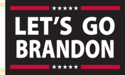 Let's Go Brandon Black 3'X5' Flag ROUGH TEX® Nylon 150D