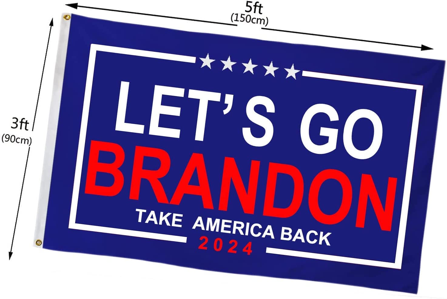 Brandon Ralph Flags Let's Go Brandon Take America Back 2024 3'X5' Flag ROUGH TEX® 100D